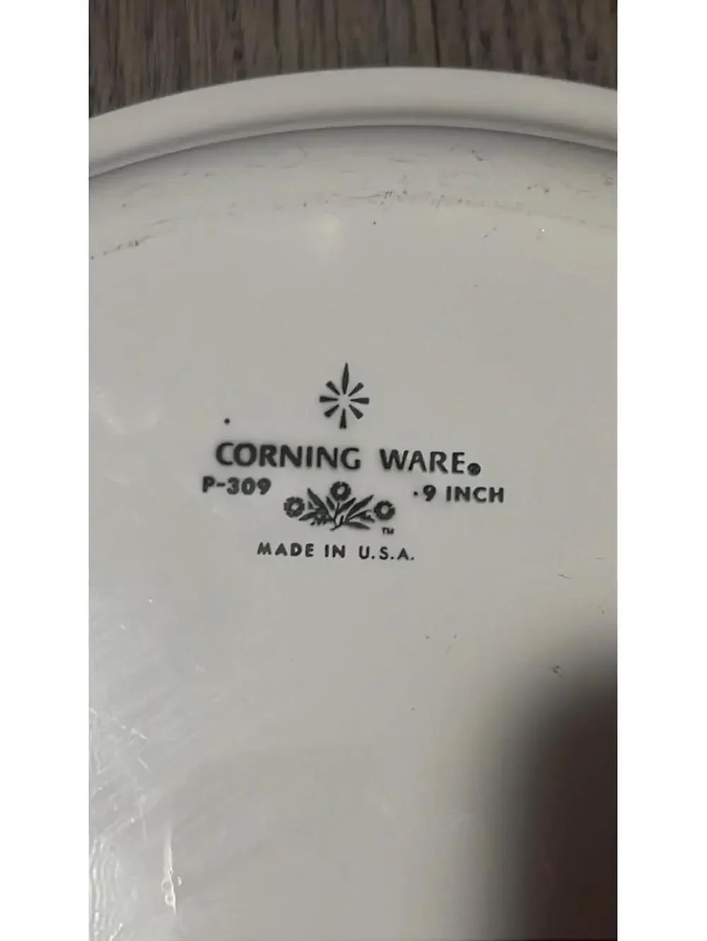 Vintage Pyroceram CorningWare Blue Cornflower 9'' X 1-1/4” Pie Plate P-309